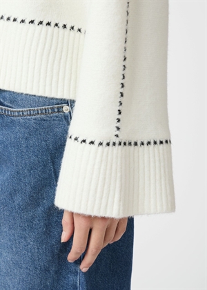 Roeme knit stitch bluse Offwhite Neo Noir 